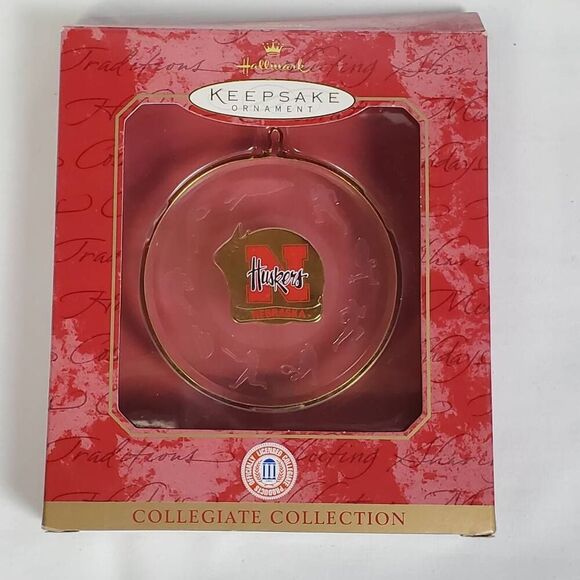 2000 Hallmark Keepsake Ornament Nebraska Huskers Collegiate Collection – Glass & - Picture 1 of 6